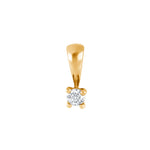 HEART 14ct. gold pendant w/dia.  0.10ct W/SI