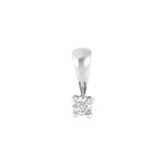 HEART 14ct. whitegold pendant w/dia. 0.10ct W/SI
