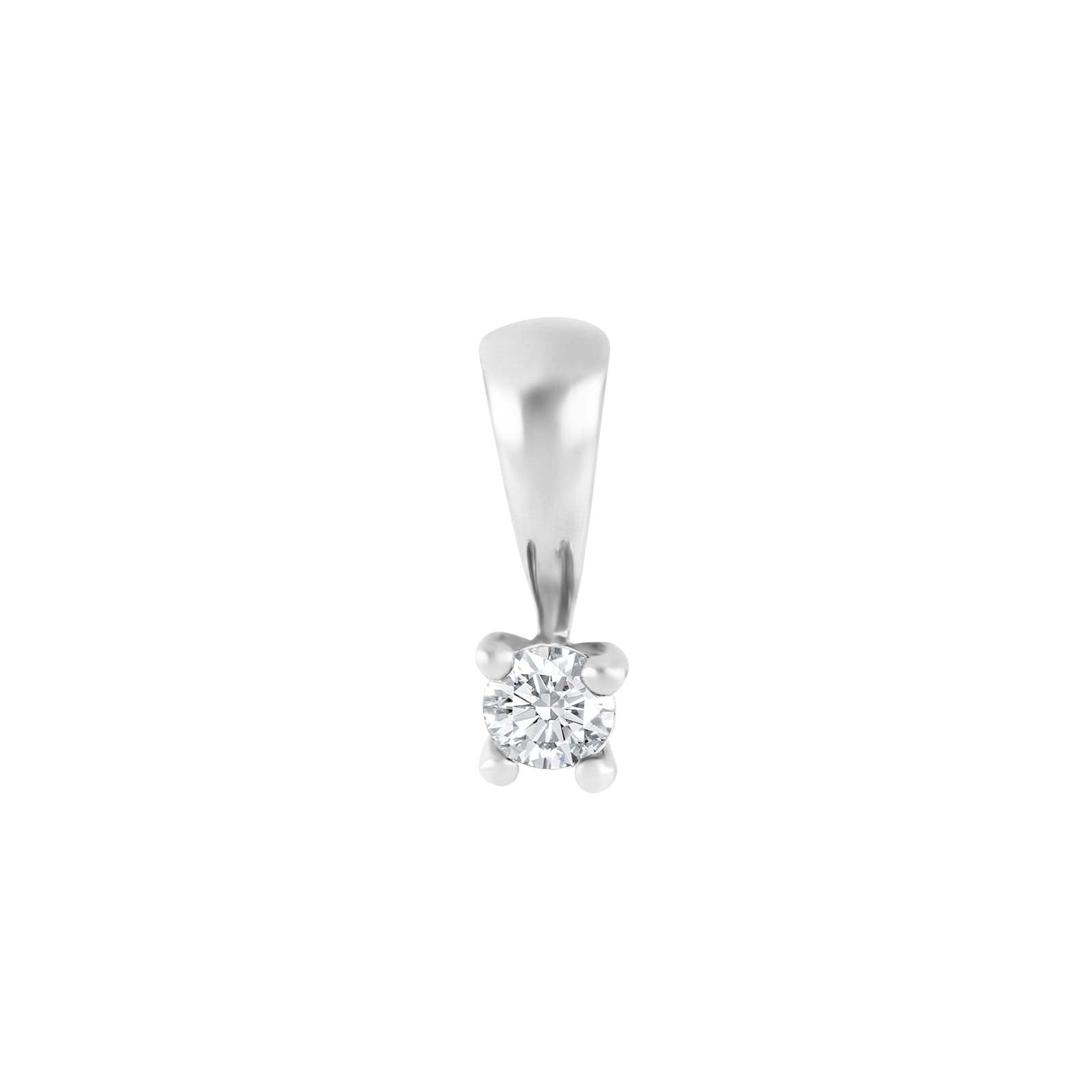 HEART 14ct. whitegold pendant w/dia. 0.10ct W/SI