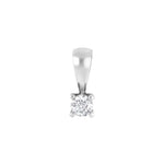 HEART 14ct. whitegold pendant w/dia. 0.15ct W/SI