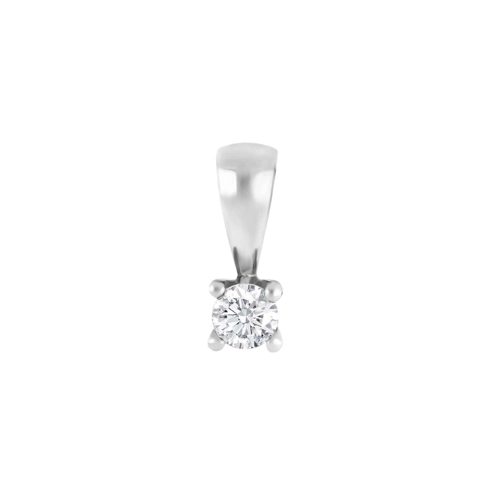 HEART 14ct. whitegold pendant w/dia. 0.15ct W/SI