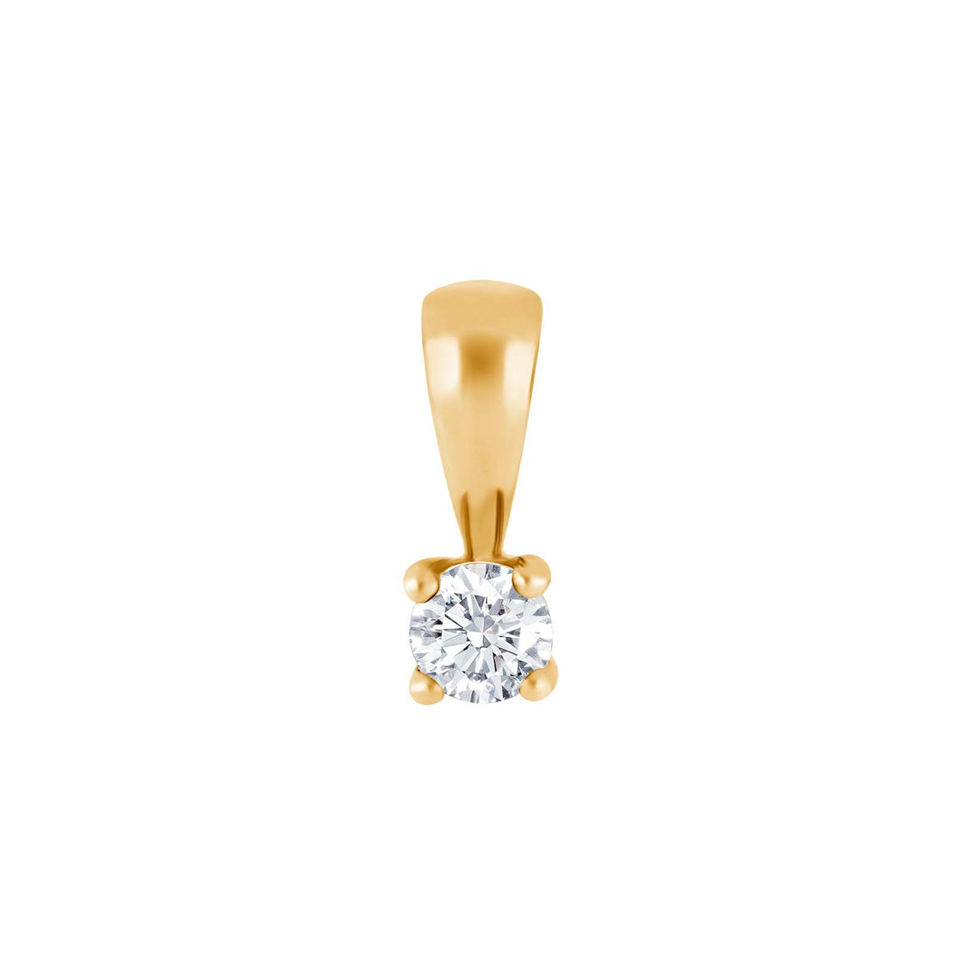 HEART 14ct. gold pendant w/dia. 0.20ct W/SI