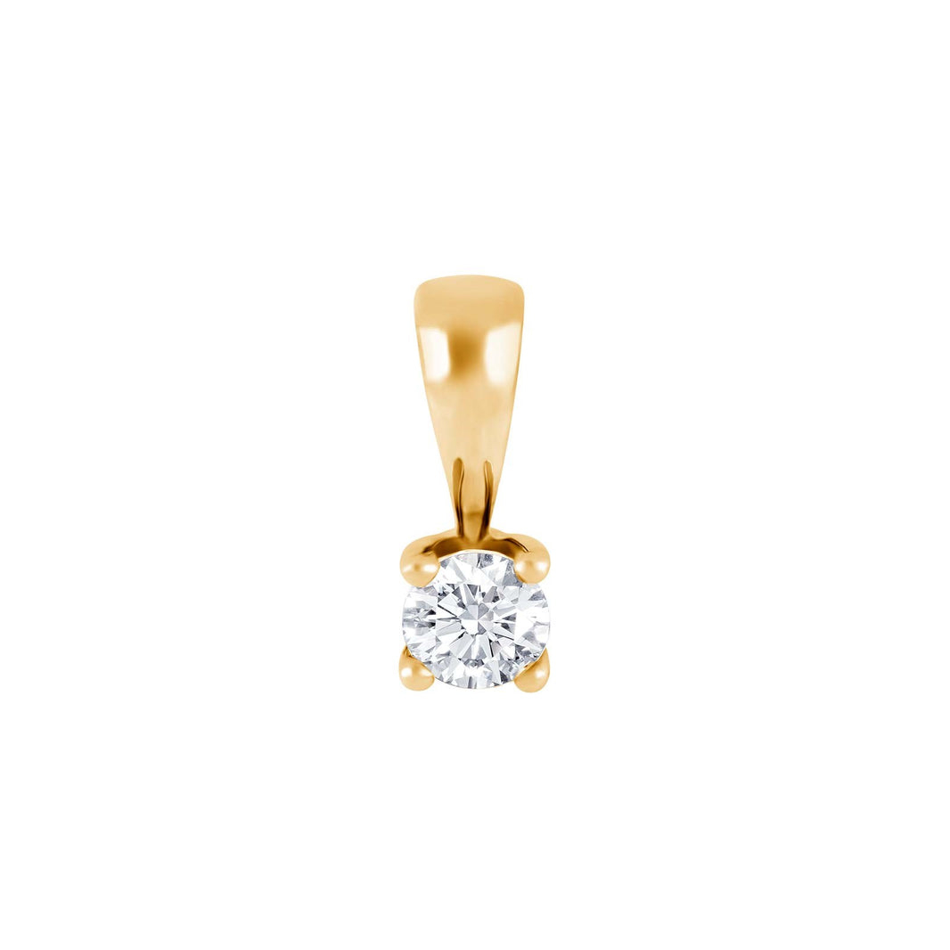 HEART 14ct. gold pendant w/dia. 0.25ct W/SI