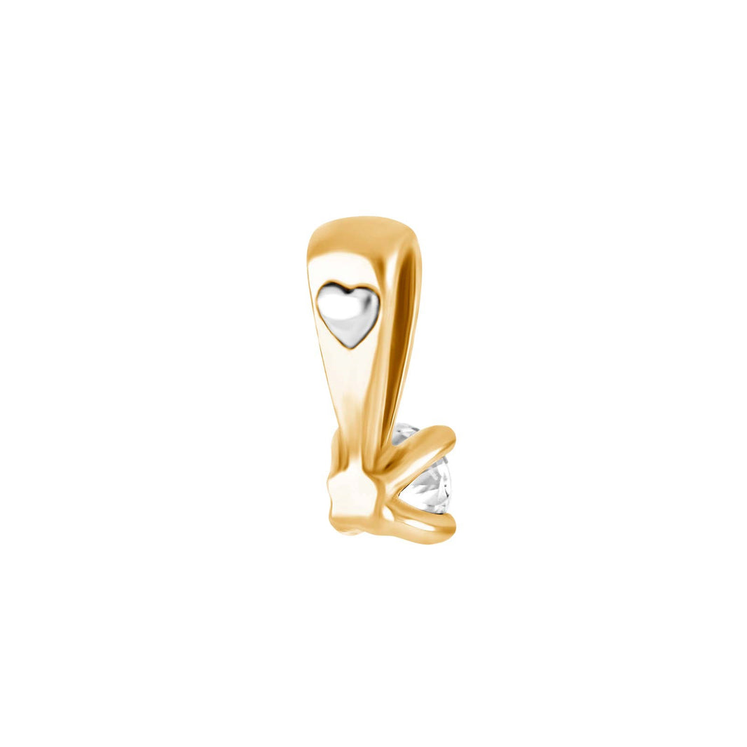 HEART 14ct. gold pendant w/dia. 0.25ct W/SI
