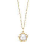 Silver gp Flower pendant w/pearl