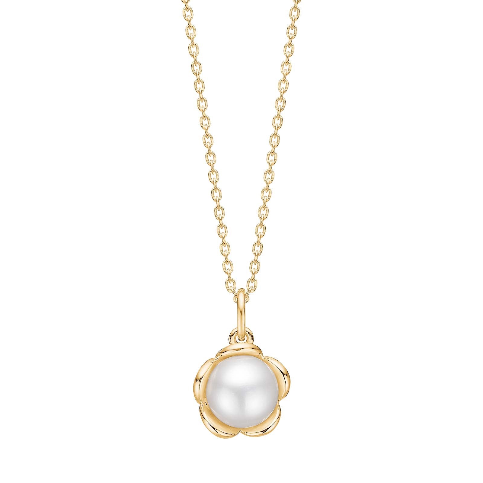 Silver gp Flower pendant w/pearl