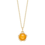 Silver gp pendant with yellow aventurine