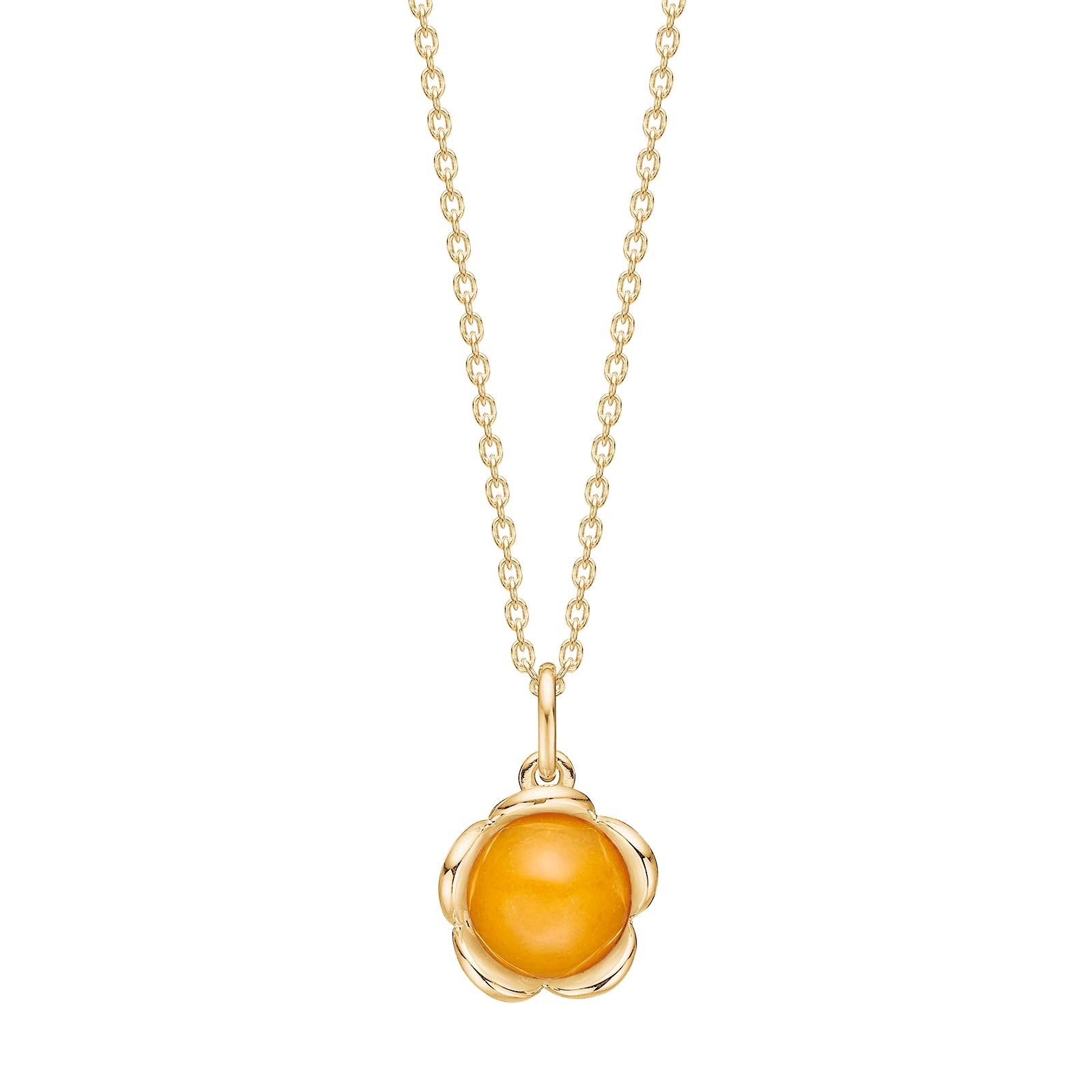 Silver gp pendant with yellow aventurine