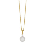 14ct. Gold pendant w. FWP + 0,035ct. TW/SI