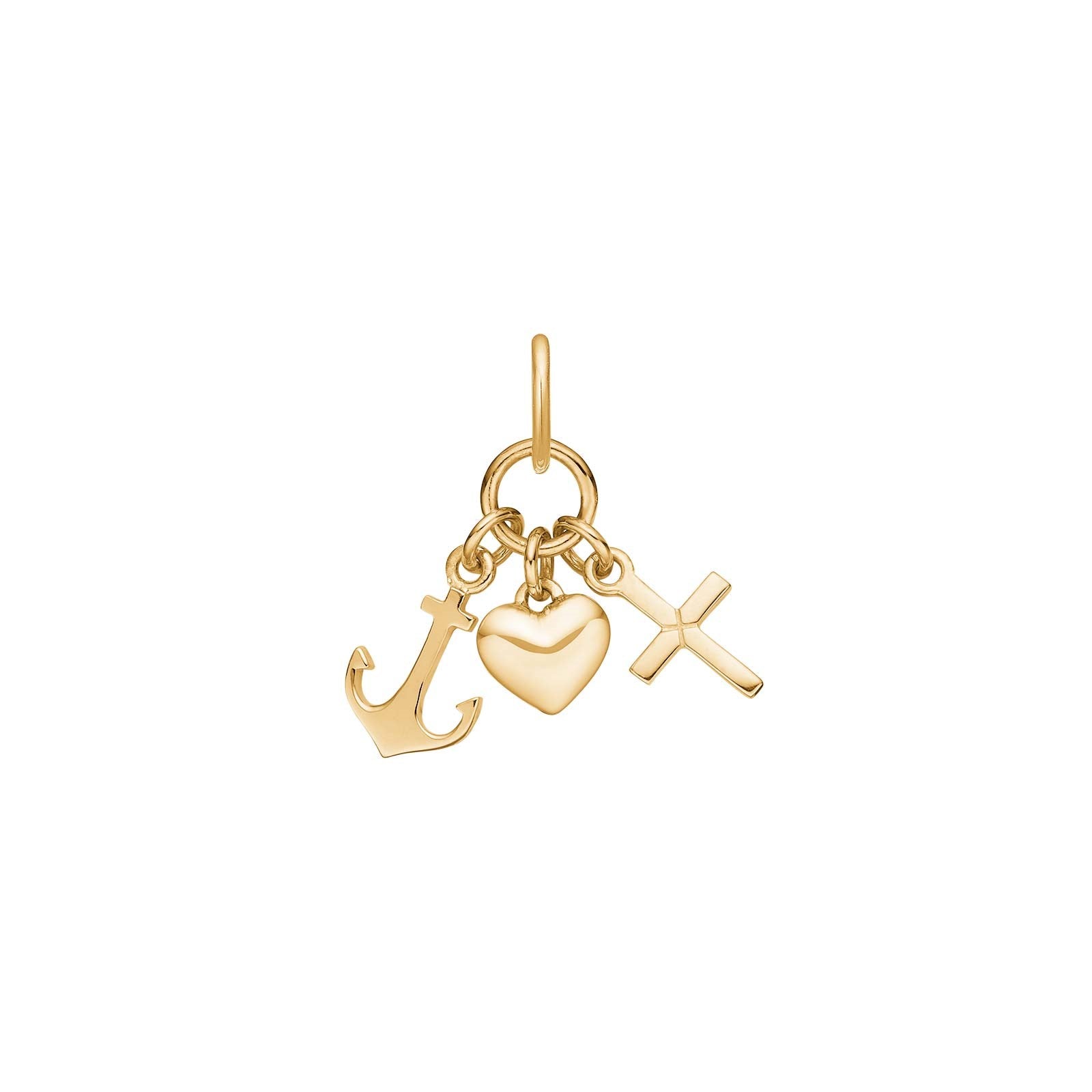 8ct. gold pendant Faith, Hope and Love