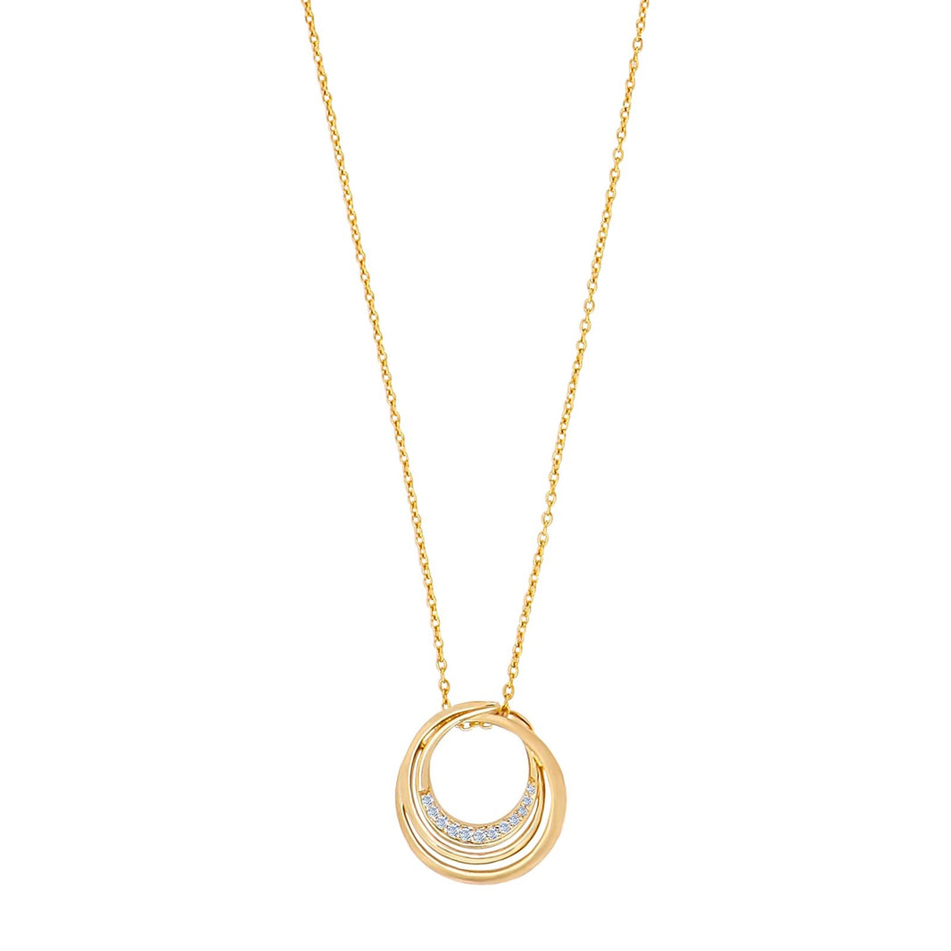 14ct. Gold pendant w. 0,07ct. W/SI