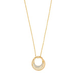 14ct. Gold pendant w. 0,07ct. W/SI