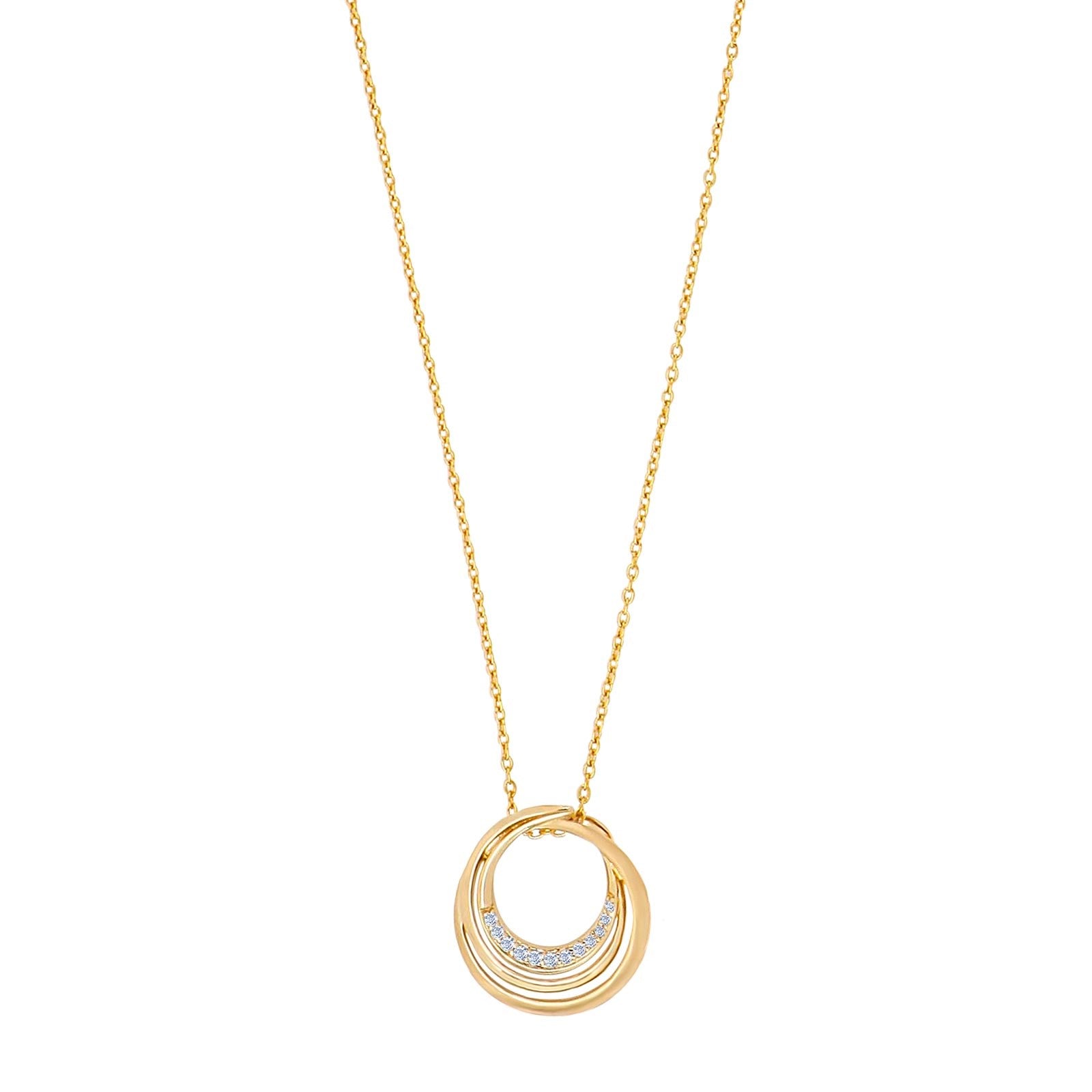 14ct. Gold pendant w. 0,07ct. W/SI