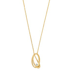14ct. Gold pendant w. 0,06ct. W/SI