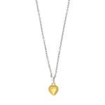 Rhod. silver necklace w/8ct heart