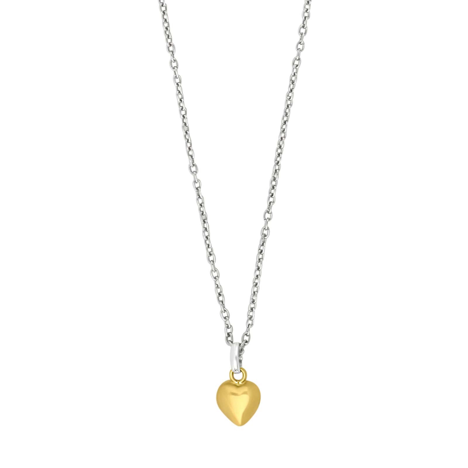 Rhod. silver necklace w/8ct heart