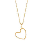 8ct. gold pendant heart w. cz