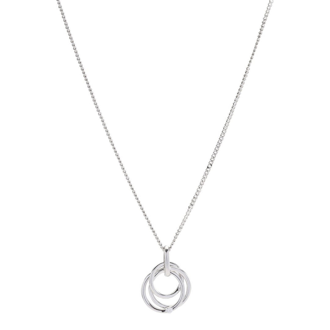 14ct. whitegold pendant w/dia. 0.020ct W/SI incl.