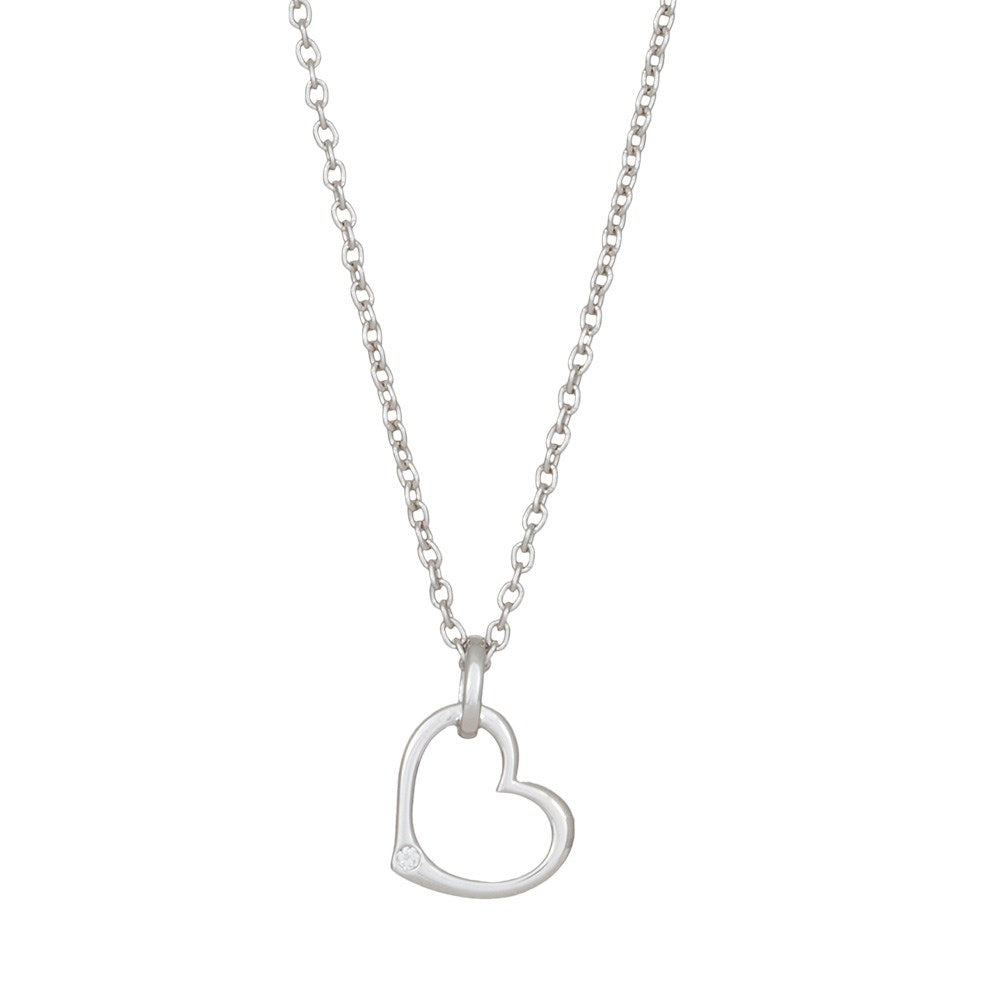 14ct. whitegold pendant w/dia. 0.010ct W/P1 incl.