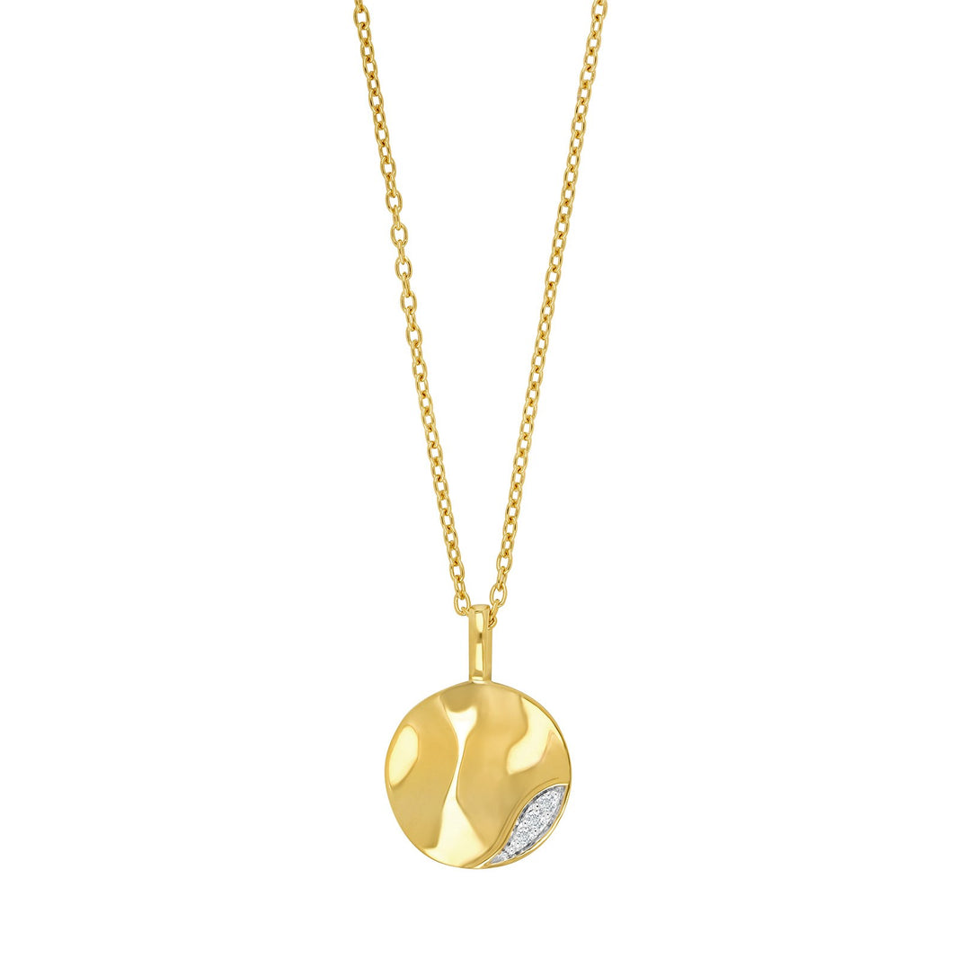 14ct. gold pendant w/dia. 0.02ct. W/SI incl. Goldp