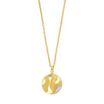 14ct. gold pendant w/dia. 0.02ct. W/SI incl. Goldp
