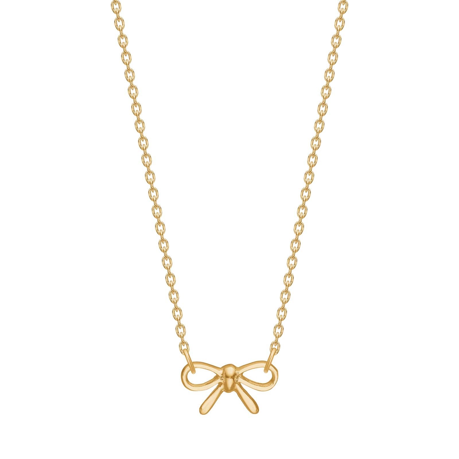 Goldp. silver necklace bow