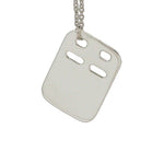 Rhod. pendant name tag