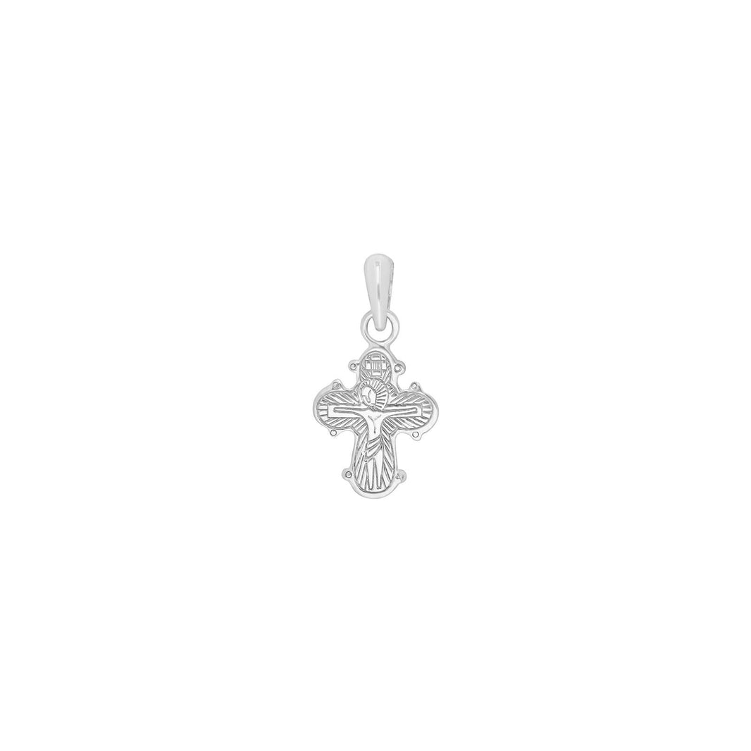 Rhod. silver pendant w/dagmarcross