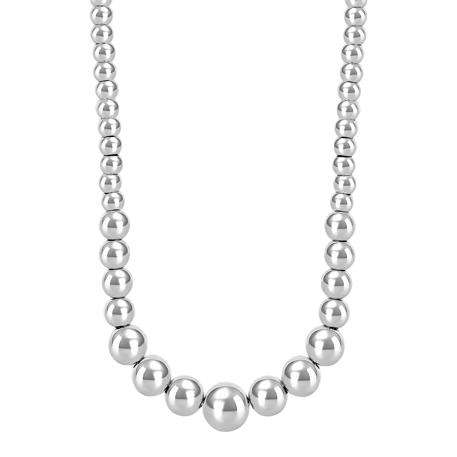 Rhod. silver necklace