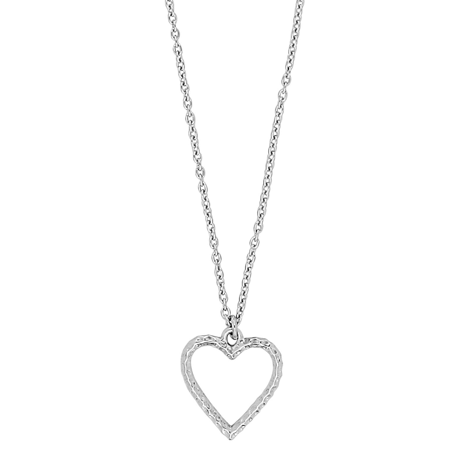 Silver necklace heart SUPERHERO52
