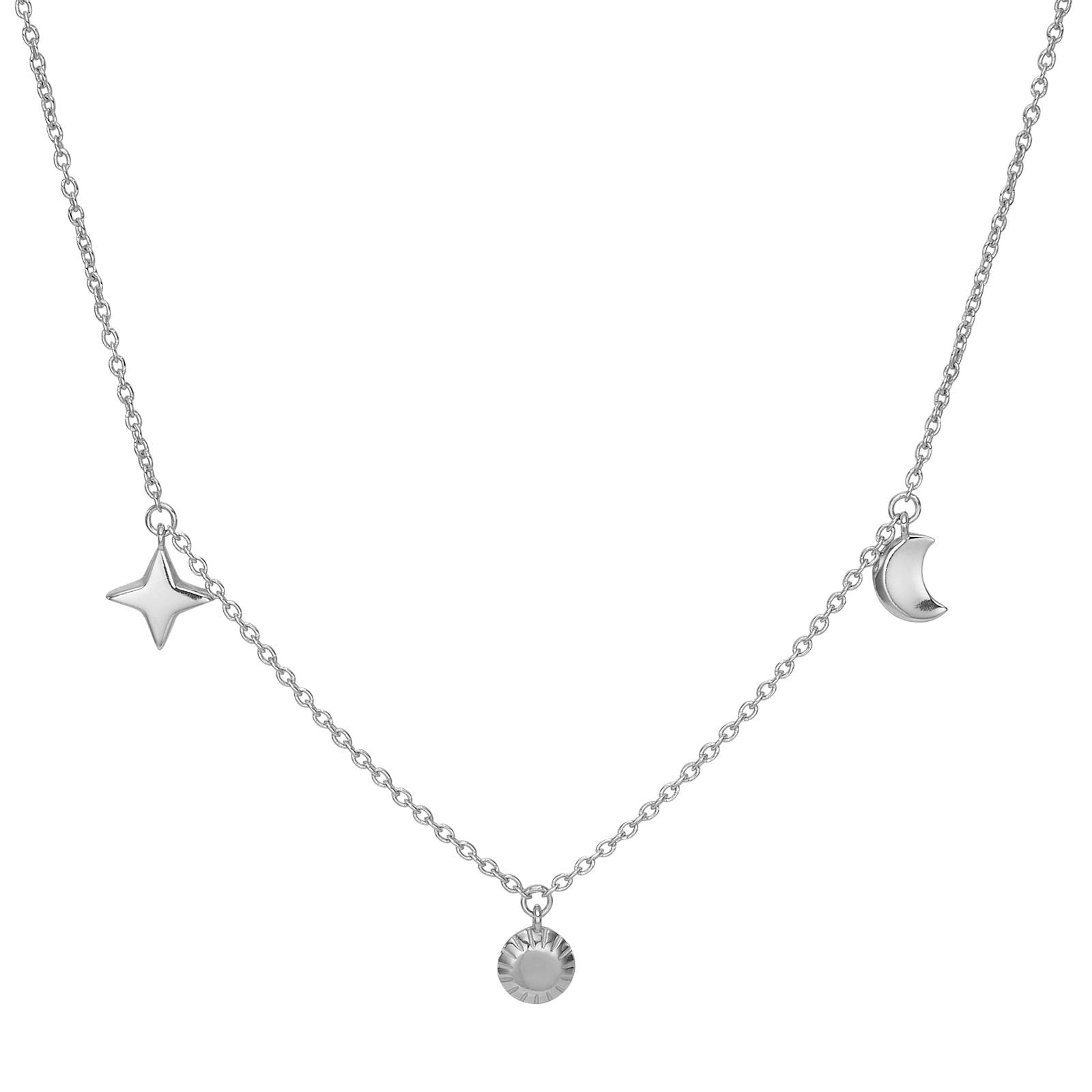 Rhd. silver necklace UNIVERSE52