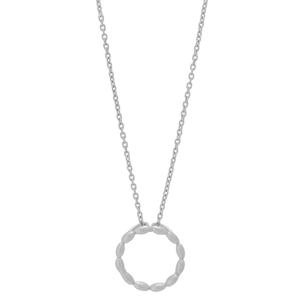 Rhod. silver pendant incl. chain