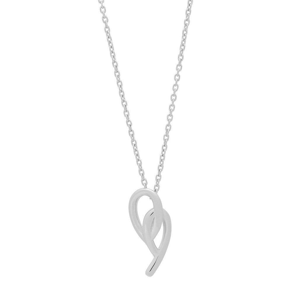 Rhod. silver pendant incl. chain