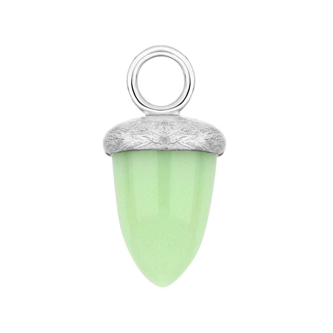 Kvartsglas agern form farve52 m/rh sølv mat - stk