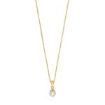 Silver goldp. pendant 6mm freshwater pearl