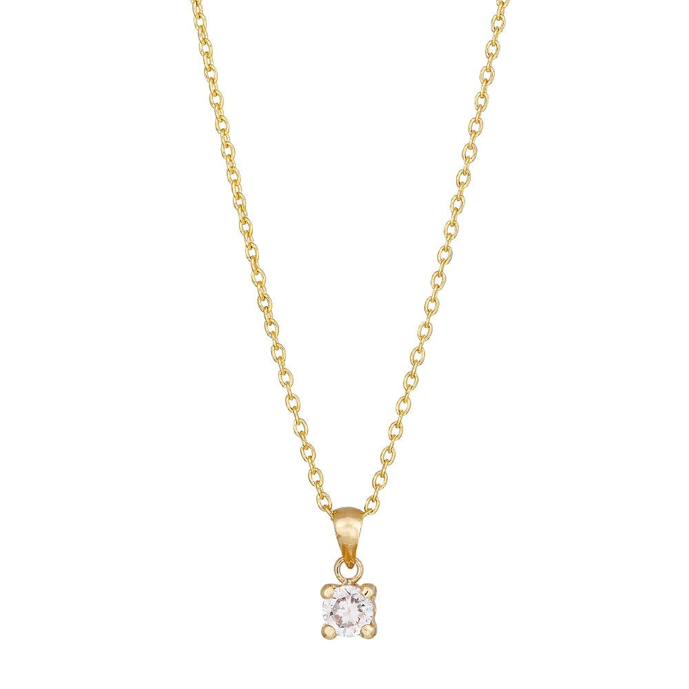 14ct. gold pendant w/cz in 4 grabs incl. goldpl. c