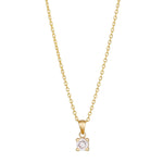 14ct. gold pendant w/cz in 4 grabs incl. goldpl. c