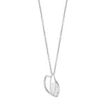 Rhod. silver necklace eye w/cz