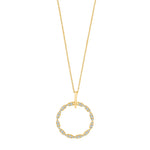 8ct. gold pendant w/cz incl. goldpl. chain