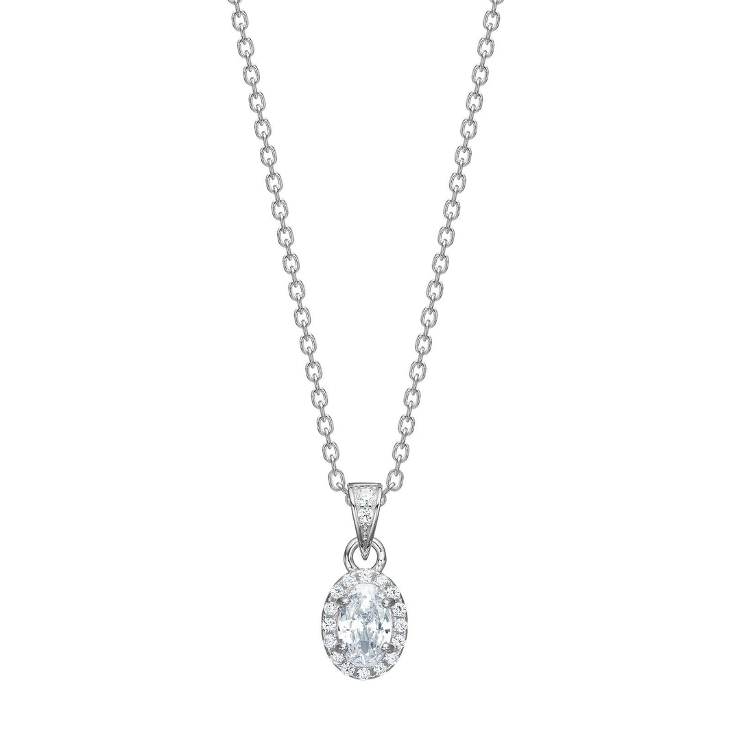 Silver necklace with cz