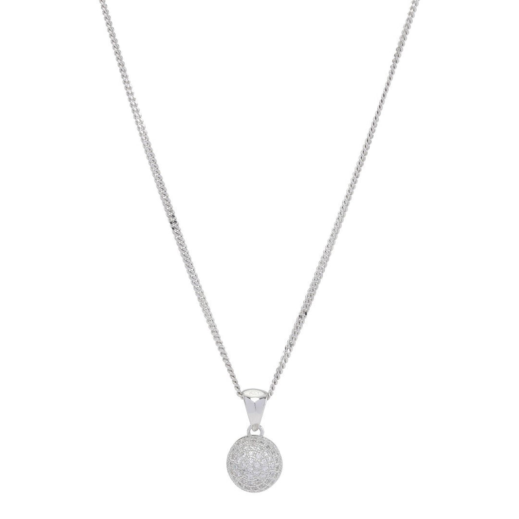 Sølv rhd. vedhæng AMOLANOR cz. inkl. kæde