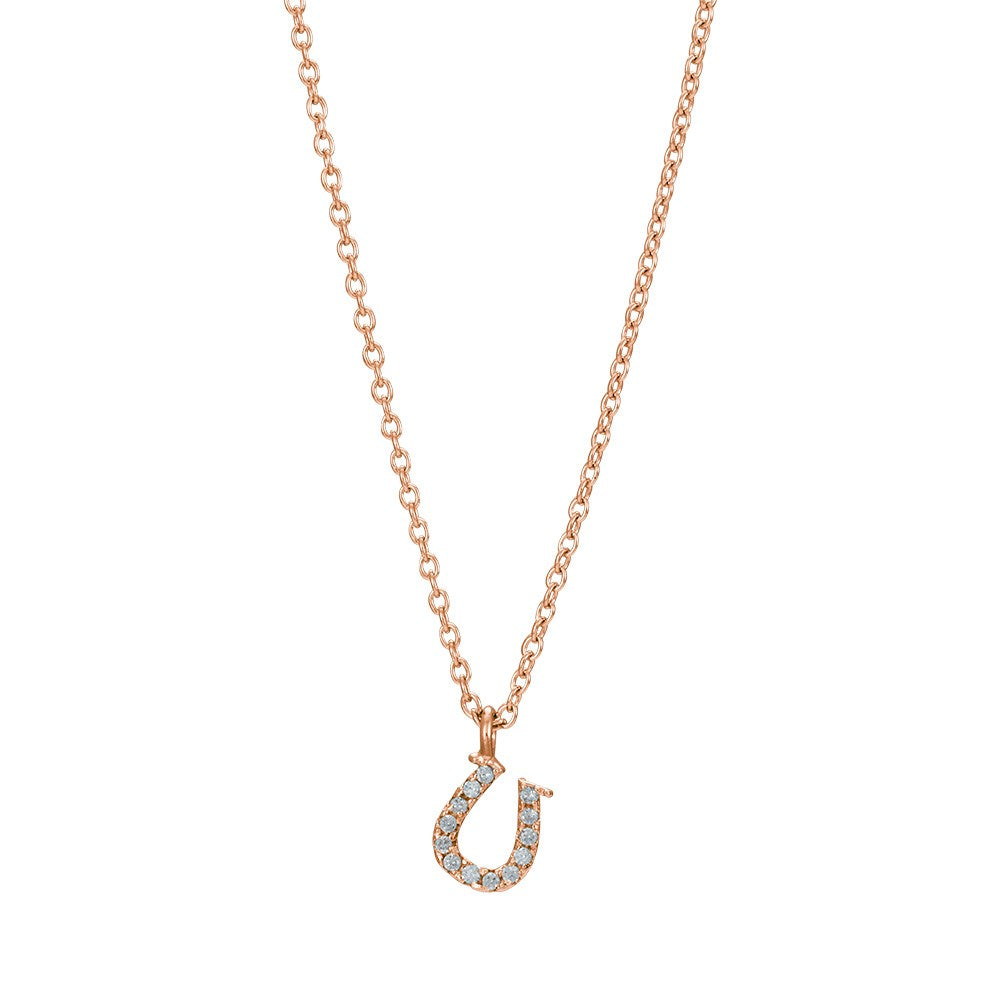 Rose gold necklace LUCKY 7mm 42+3cm