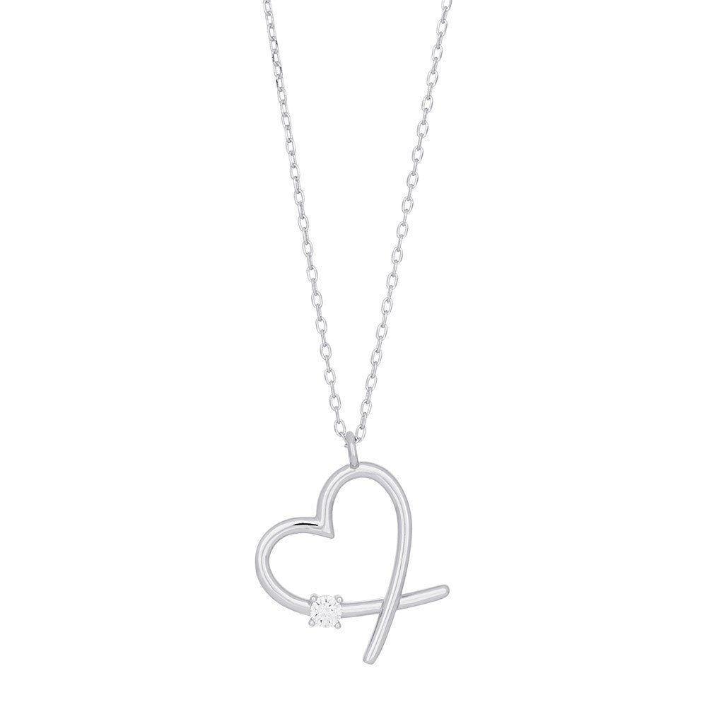 Rhd. Silver necklace