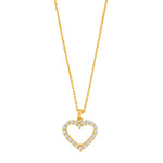 Silver necklace heart 15mm OBINOR