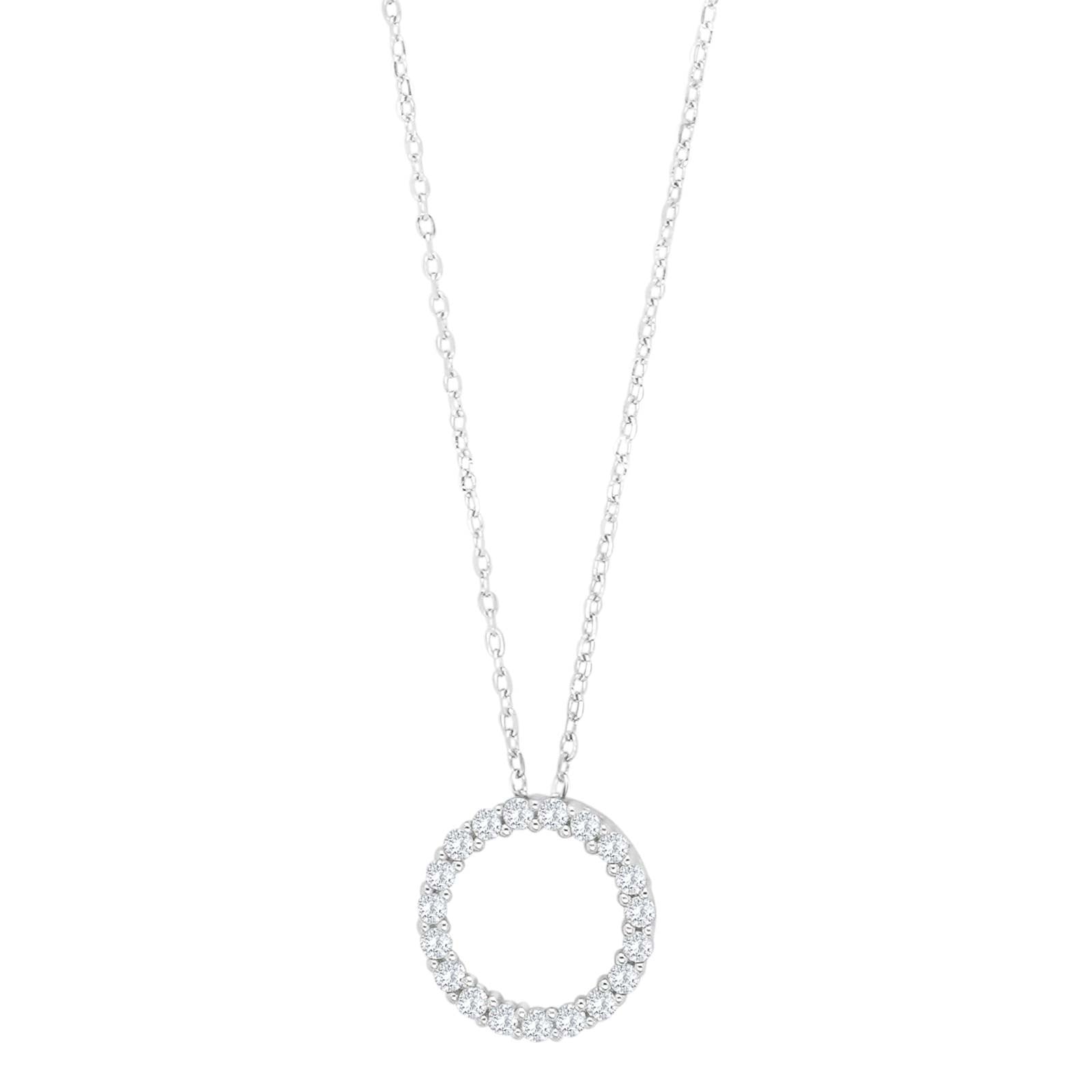 Silver necklace circle 14mm OBINOR