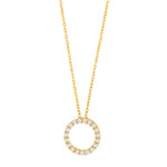 Silver necklace circle 14mm OBINOR
