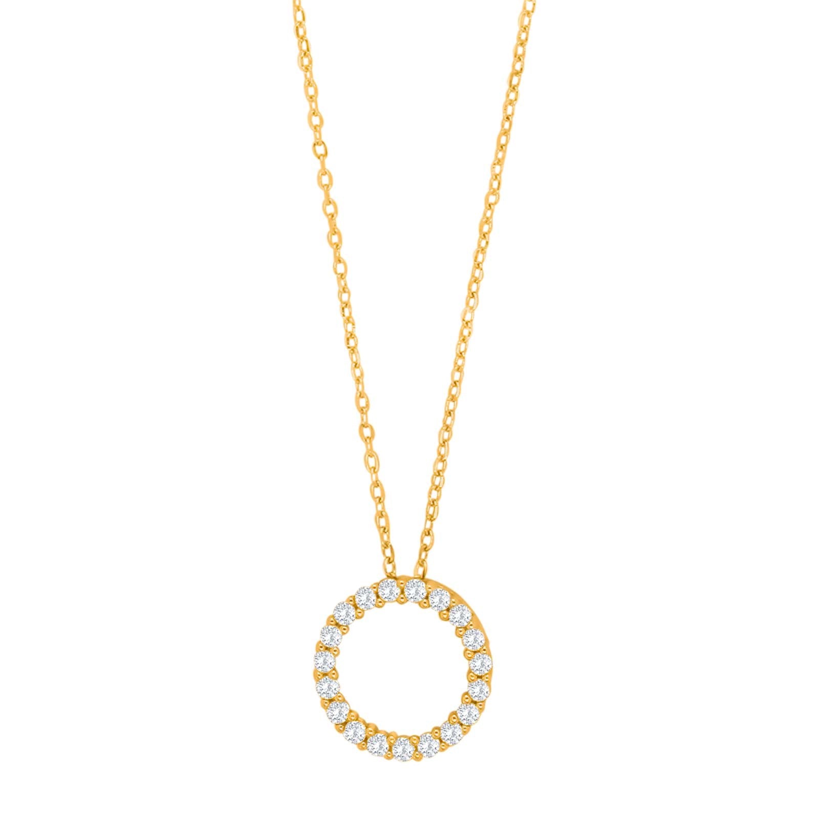 Silver necklace circle 14mm OBINOR
