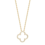 Silver necklace four-leaf clover PAMELANOR