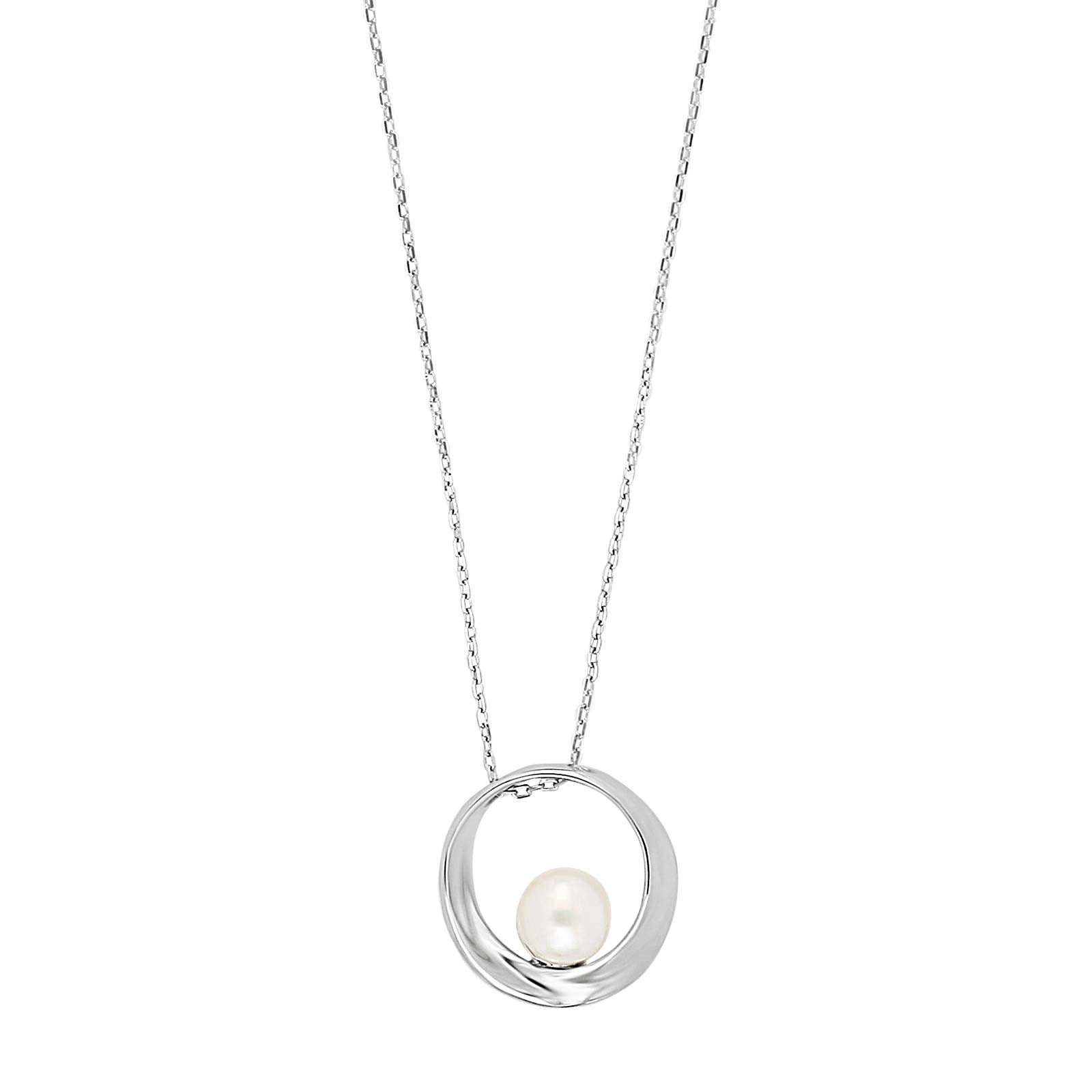 Rhd. silver necklace w. FWT