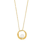 Gold plated silver necklace w. FWT